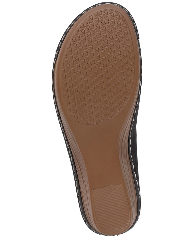 Gc Shoes Women's Round Toe Wedge Heel Sandals