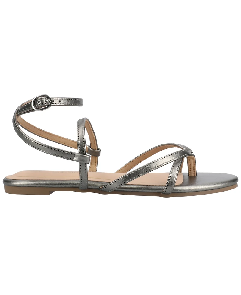 Journee Collection Women's Serissa Strappy Flat Sandals