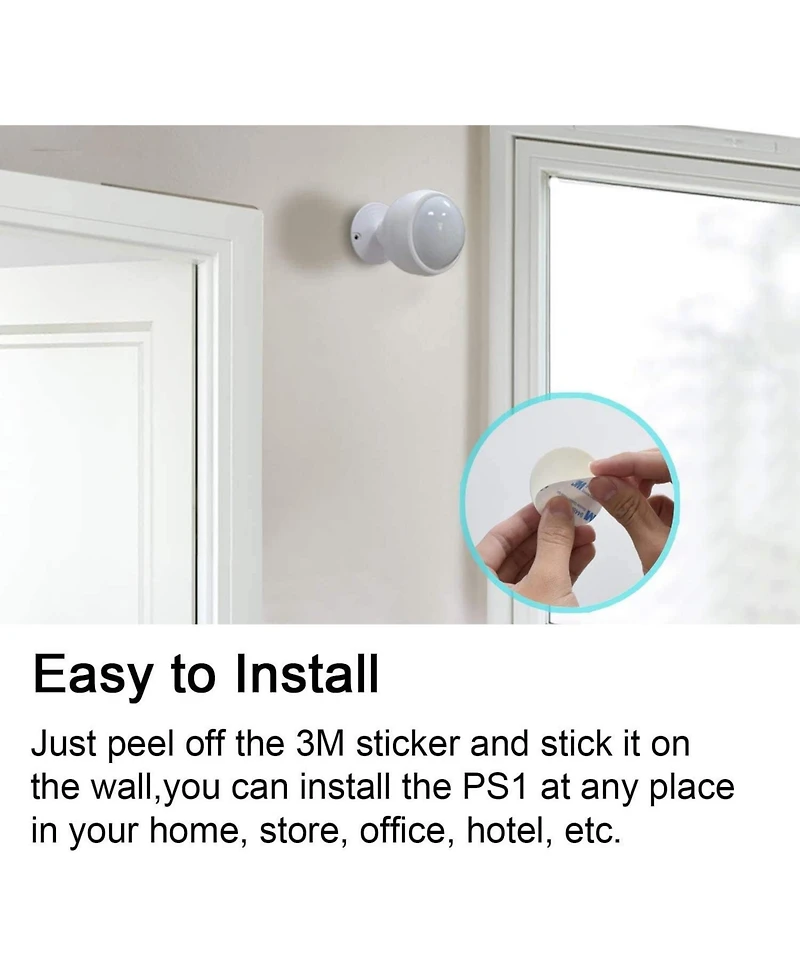 Contixo Xodo PS1 Wireless Home Security Detection 2 Pack Smart Motion Sensors