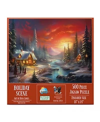 SunsOut Holiday Scene 500 piece Jigsaw Puzzle for Adults Christmas