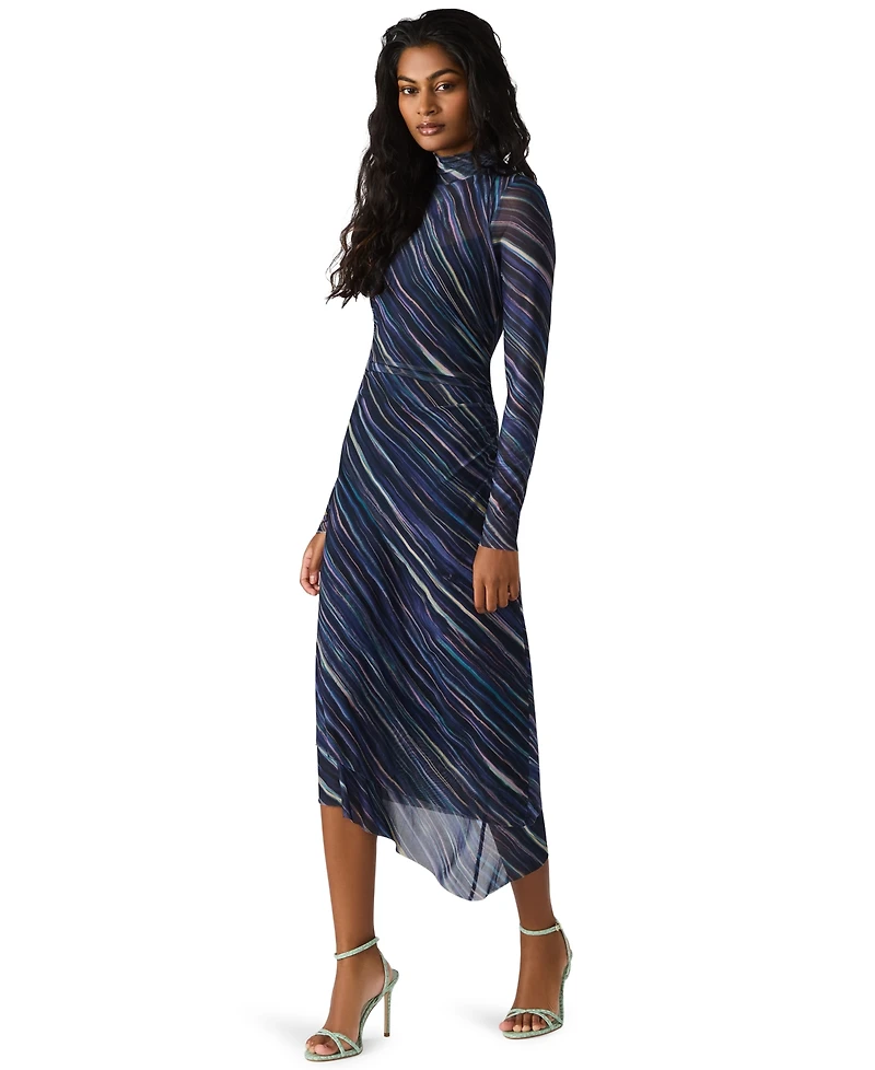 Steve Madden Women's Blare Mock Neck Bodycon Midi Dress