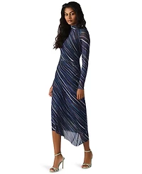 Steve Madden Women's Blare Mock Neck Bodycon Midi Dress