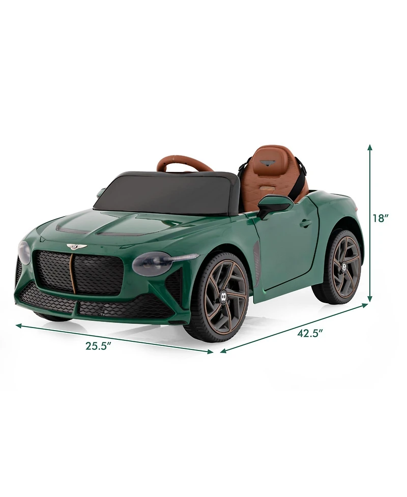 Hongge Kids Licensed Bentley Bacalar Ride On Car with Remote Control and Led Lights