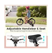 Kids Adjustable Training Bicycle with Dual Brakes and All Terrain Tires