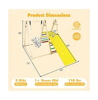 Hongge 4 in 1 Indoor Jungle Gym with Baby Swing and Ramp
