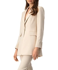 Ivonne Women's Tailored Blazer With Satin Lapel
