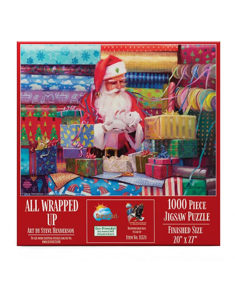 SunsOut All Wrapped Up 1000 piece Jigsaw Puzzle for Adults Christmas