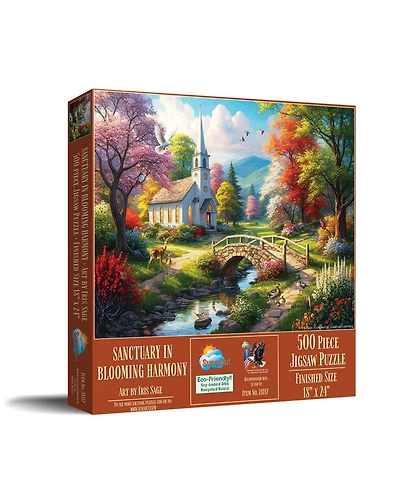SunsOut Sanctuary in Blooming Harmony 500 piece Jigsaw Puzzle for Adults