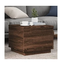vidaXL Coffee Table Brown Oak Engineered wood 19.7x19.7x15.7 in