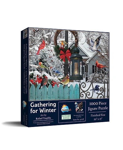 SunsOut Gathering for Winter 1000 piece Jigsaw Puzzle for Adults Christmas