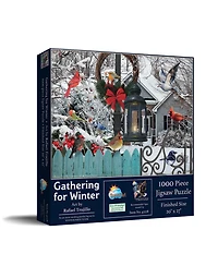 SunsOut Gathering for Winter 1000 piece Jigsaw Puzzle for Adults Christmas