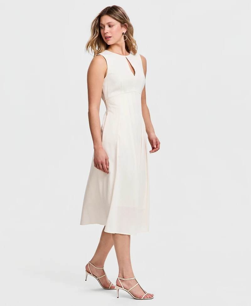 Sam Edelman Women's Pintuck-Waist Floral Midi Dress