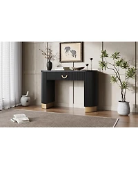 Streamdale Furniture Ribbed Console Table with Drawer