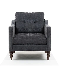 Streamdale Furniture Accent Chenille Chair w/ Usb Ergonomic Back Storage