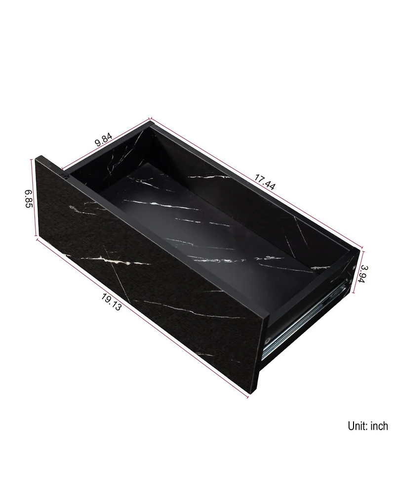 Streamdale Furniture Led Coffee Table with Storage & Shelf