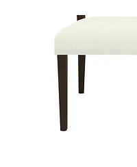 Streamdale Rattan Dining Chair Without Arm(dark brown+beige) Set of 2