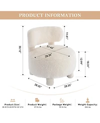 Streamdale Furniture Fur Fabric Accent Chair