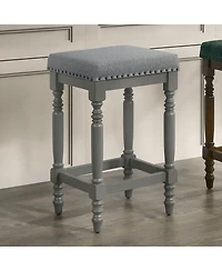 Streamdale Furniture Rustic Gray Counter Stools (Set of 2) - 26 Inch