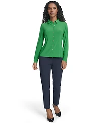 Tommy Hilfiger Women's Long-Sleeve Collared Shirt