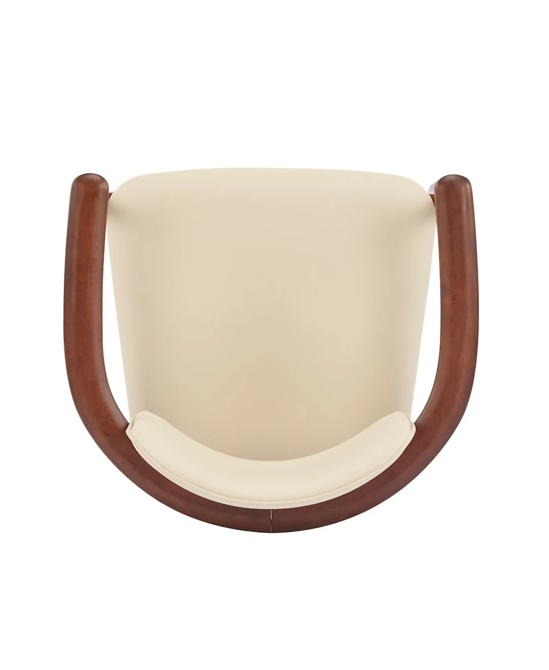 Streamdale Furniture 2-Pack Dining Chairs, Rubber Wood, Pu Foam Seat