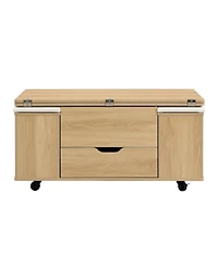 Streamdale Furniture + 5-Piece + Wood + Lift-Top with Storage & Casters + Coffee Table Set