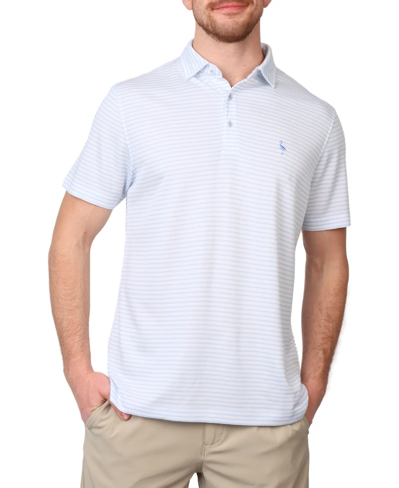 Tailorbyrd Men's Yarn Dye Stripes Modal Pique Polo