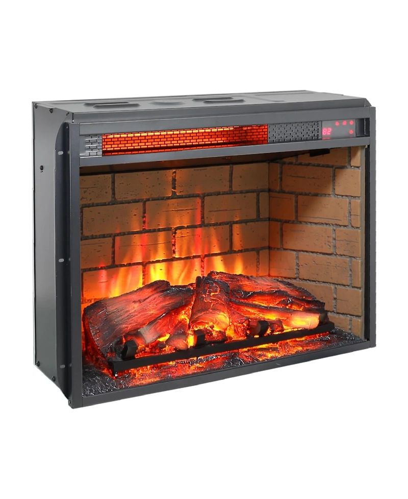 Flynama 23 inch infrared quartz heater fireplace insert
