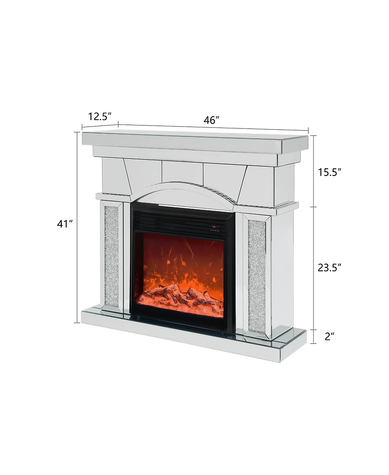 Flynama Dome door acrylic mirror fireplace cabinet, Tv fireplace cabinet