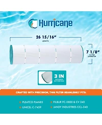 Hurricane 4 Pack HF7459-04 Advanced Pool and Spa Filter Cartridge Replacement