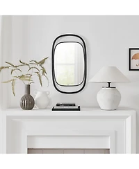 Danya B Sonya 29.6-inch Contemporary Rectangular Wall Mirror with Black Iron Frame