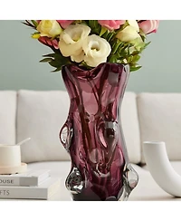 Danya B Sylvan Nodular Glass Grape Purple Tabletop Vase