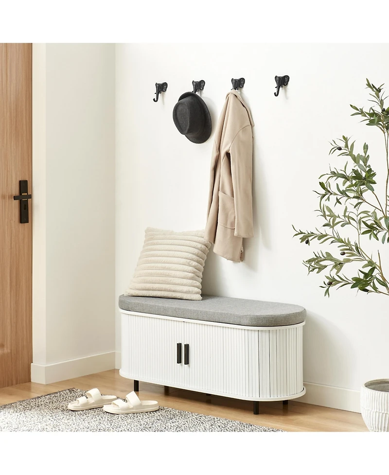 Danya B 4 Piece Elephant Head with Trunk Decorative Wall Hook Set