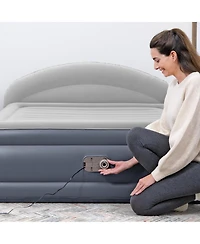 Bestway Tritech LoungeLux Headboard 33" Queen Air Mattress with Built-in Ac Pump