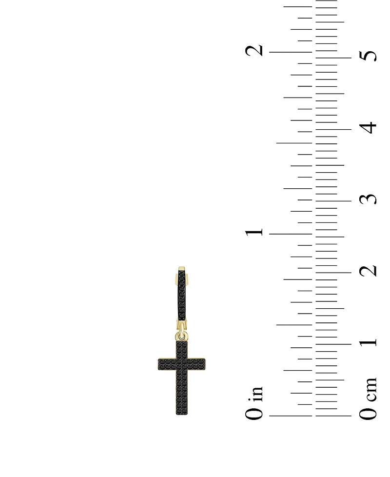 Macy's Men's Black Diamond Earrings (1/3 ct. t.w.) in 10k Yellow Gold