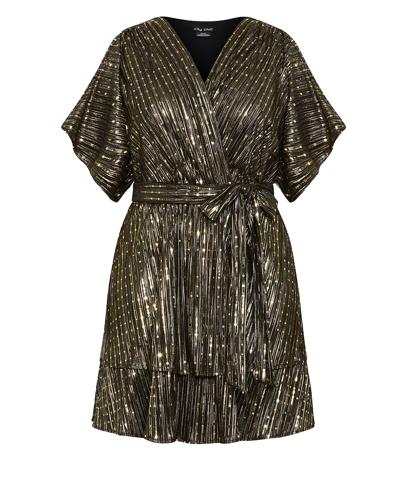 City Chic Women's Frida Sparkle Dress