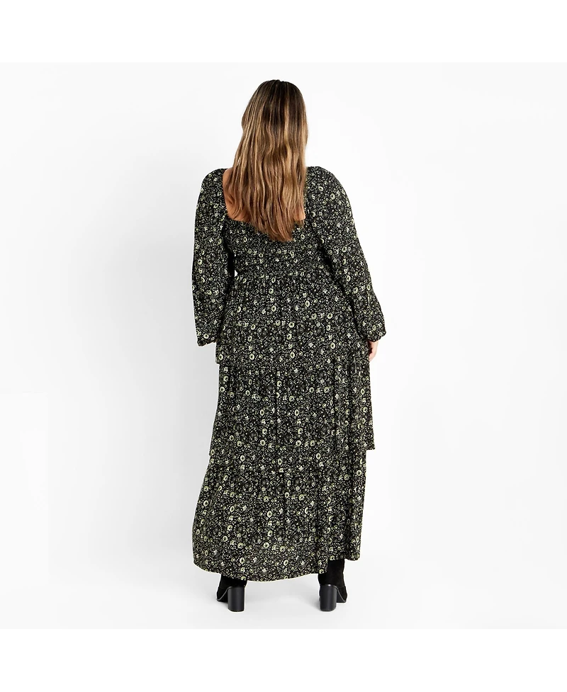 City Chic Women's Dahlia Tiered Maxi Dress