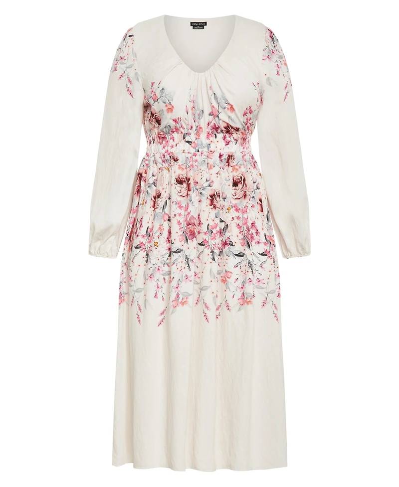 City Chic Plus Keyla Print Maxi Dress