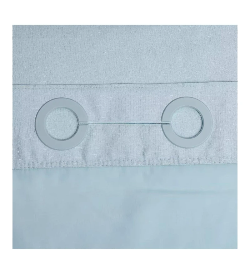 Awesome Home Slub Texture Shower Curtain with Snap-In Liner, and Sheer Window, 71"X74"