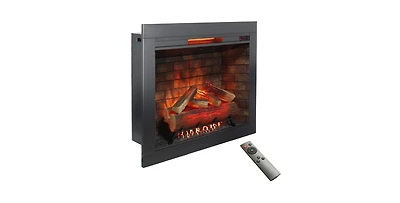 Flynama 33 inch Infrared Electric Fireplace with Removable Trim kit Insert, Touch Panel Home Decor Heater, Smokeless Firebox With Fire Crackling Sound