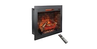 Flynama 33 inch Infrared Electric Fireplace with Removable Trim kit Insert, Touch Panel Home Decor Heater, Smokeless Firebox With Fire Crackling Sound