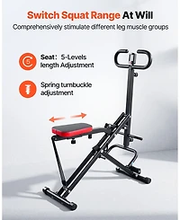 Mecale Foldable Squat & Row Trainer with Resistance Bands for Home Glute and Leg Workouts