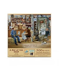 SunsOut A Day at the Shop 500 piece Jigsaw Puzzle for Adults Large Pieces