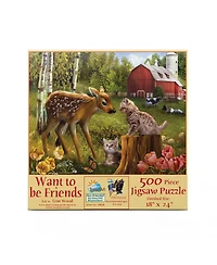 SunsOut Want to be Friends 500 piece Jigsaw Puzzle for Adults