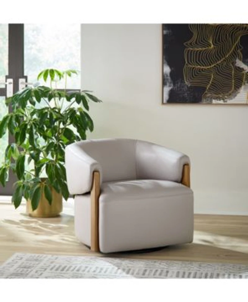 Fabric Leather Accent Chairs Collection Created For Macys