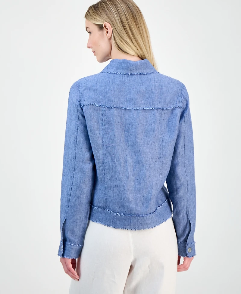 Charter Club Women's 100% Linen Jacket, Created for Macy's