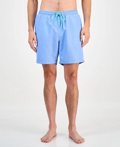 Club Room Men's Quick-Dry Performance Solid 7" Swim Trunks, Created for Macy's