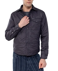 Members Only Men's Quilted Shirt Jacket