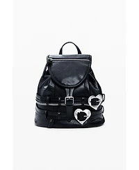 Desigual Women's Backpack buckles hearts