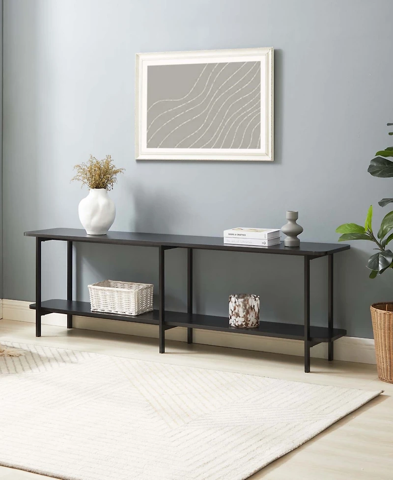 Manhattan Comfort Celine 71" Wood 2-Shelf Console Table