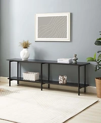 Manhattan Comfort Celine 71" Wood 2-Shelf Console Table